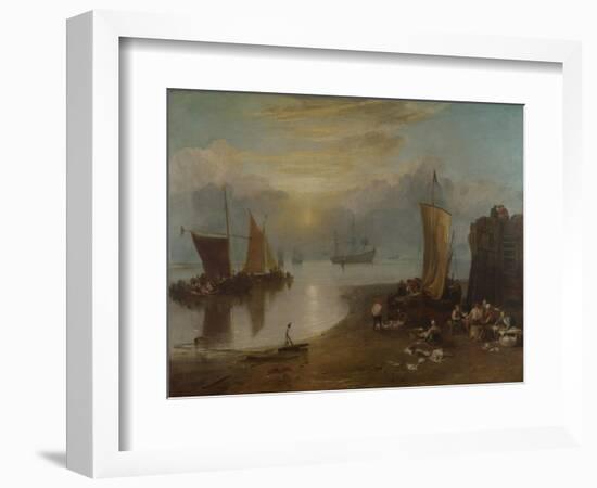 Sun Rising Through Vapour, Fishermen Cleaning and Selling Fish, 1804-1806-J. M. W. Turner-Framed Giclee Print
