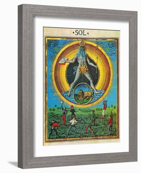 Sun Rules Leo-Science Source-Framed Giclee Print