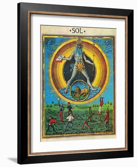 Sun Rules Leo-Science Source-Framed Giclee Print