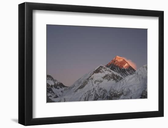 Sun Sets on Mount Everest Seen from Kala Patar, Khumbu, Himalayas, Nepal, Asia-Alex Treadway-Framed Photographic Print