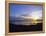 Sun Sets over Flathead Lake, Montana, USA-Chuck Haney-Framed Premier Image Canvas