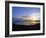 Sun Sets over Flathead Lake, Montana, USA-Chuck Haney-Framed Photographic Print