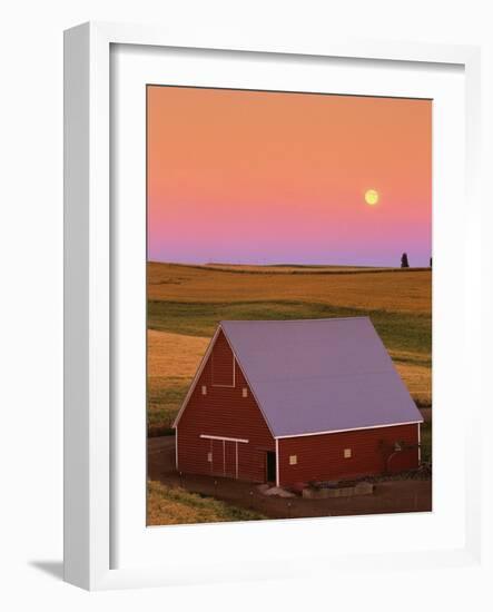 Sun Setting Behind Barn-Darrell Gulin-Framed Photographic Print