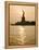 Sun Setting Behind the Statue of Liberty on a Summer Evening-John Nordell-Framed Premier Image Canvas