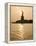 Sun Setting Behind the Statue of Liberty on a Summer Evening-John Nordell-Framed Premier Image Canvas