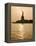 Sun Setting Behind the Statue of Liberty on a Summer Evening-John Nordell-Framed Premier Image Canvas