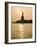 Sun Setting Behind the Statue of Liberty on a Summer Evening-John Nordell-Framed Photographic Print