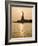 Sun Setting Behind the Statue of Liberty on a Summer Evening-John Nordell-Framed Photographic Print