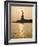 Sun Setting Behind the Statue of Liberty on a Summer Evening-John Nordell-Framed Photographic Print