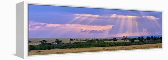 Sun Setting on the Masai Mara, Kenya-Joe Restuccia III-Framed Premier Image Canvas