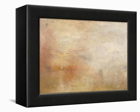 Sun Setting over a Lake-JMW Turner-Framed Premier Image Canvas