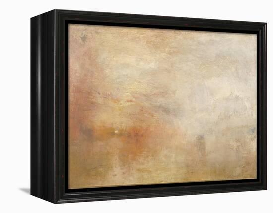 Sun Setting over a Lake-JMW Turner-Framed Premier Image Canvas