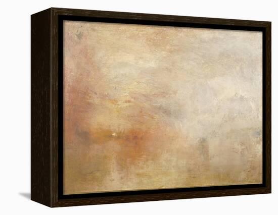 Sun Setting over a Lake-JMW Turner-Framed Premier Image Canvas