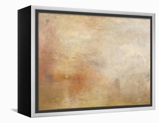 Sun Setting over a Lake-JMW Turner-Framed Premier Image Canvas