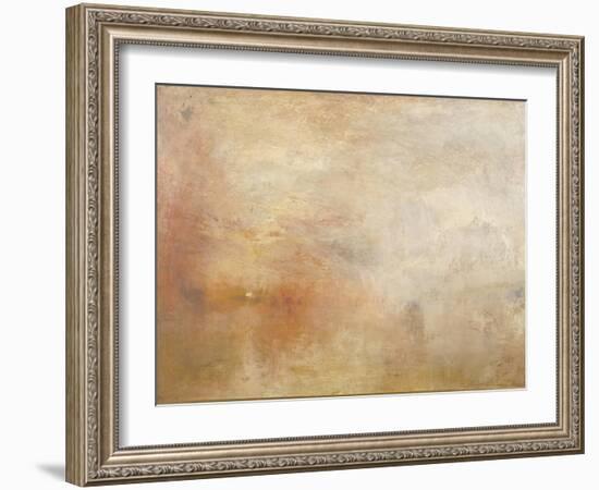 Sun Setting over a Lake-JMW Turner-Framed Giclee Print