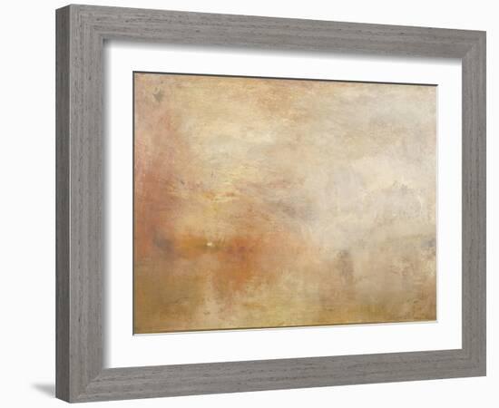 Sun Setting over a Lake-JMW Turner-Framed Giclee Print