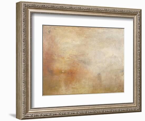 Sun Setting over a Lake-JMW Turner-Framed Giclee Print