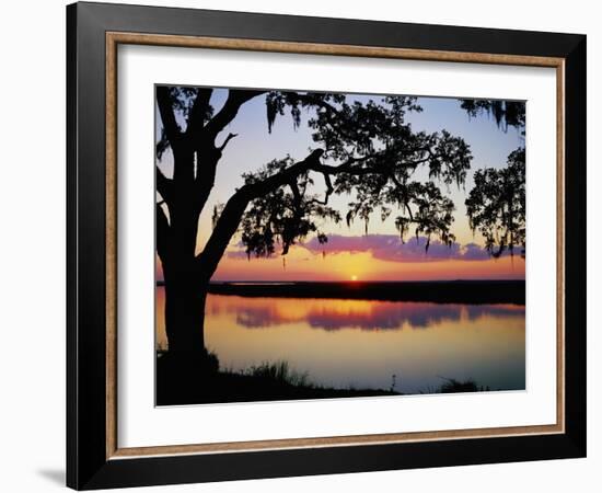 Sun Setting over Brickhill River-James Randklev-Framed Photographic Print