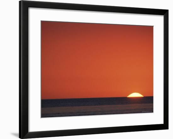 Sun Setting Over Gulf of Mexico, Florida, USA-Rolf Nussbaumer-Framed Photographic Print