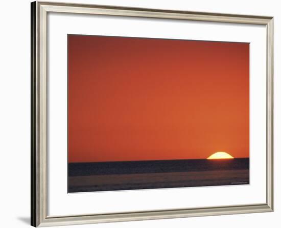 Sun Setting Over Gulf of Mexico, Florida, USA-Rolf Nussbaumer-Framed Photographic Print