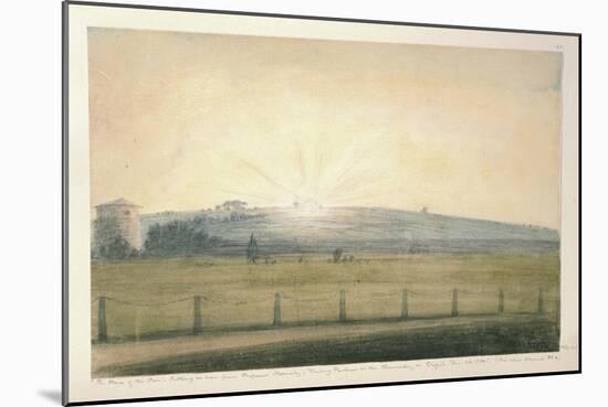 Sun Setting Seen from the Observatory at Oxford-John Baptist Malchair-Mounted Giclee Print