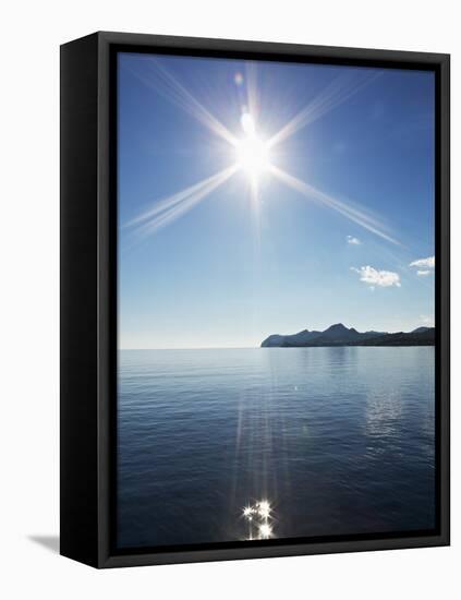 Sun Shining above Calm Sea-Norbert Schaefer-Framed Premier Image Canvas