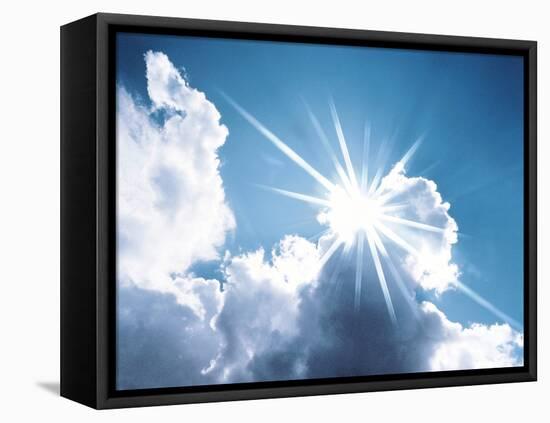 Sun Shining Behind the Clouds-null-Framed Premier Image Canvas