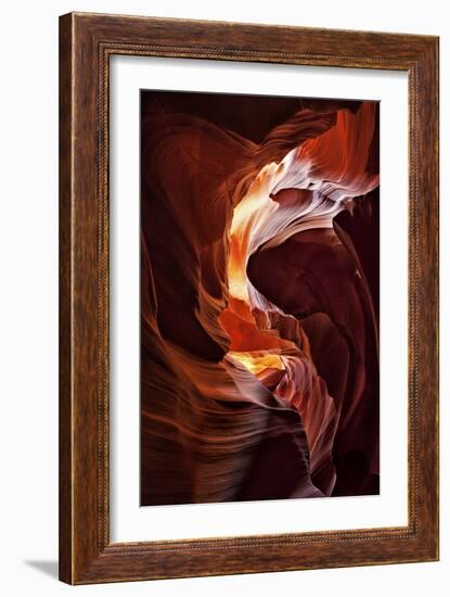 Sun Shining Through Canyon V-David Drost-Framed Photographic Print