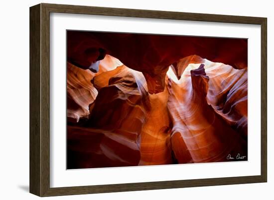 Sun Shining Through Canyon VII-David Drost-Framed Photographic Print