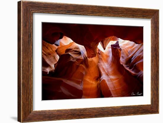 Sun Shining Through Canyon VII-David Drost-Framed Photographic Print