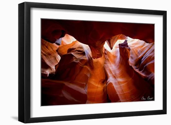 Sun Shining Through Canyon VII-David Drost-Framed Photographic Print