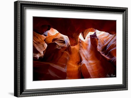 Sun Shining Through Canyon VII-David Drost-Framed Photographic Print