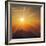 Sun Shinning Over the Mountain, Computer Graphics, Lens Flare-null-Framed Photographic Print