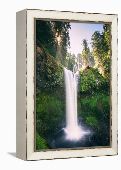 Sun Start at Panther Falls Columbia River Gorge, Washington-Vincent James-Framed Premier Image Canvas