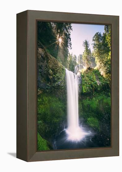 Sun Start at Panther Falls Columbia River Gorge, Washington-Vincent James-Framed Premier Image Canvas