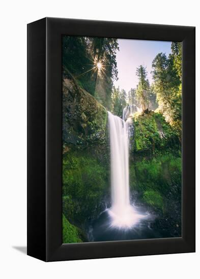 Sun Start at Panther Falls Columbia River Gorge, Washington-Vincent James-Framed Premier Image Canvas