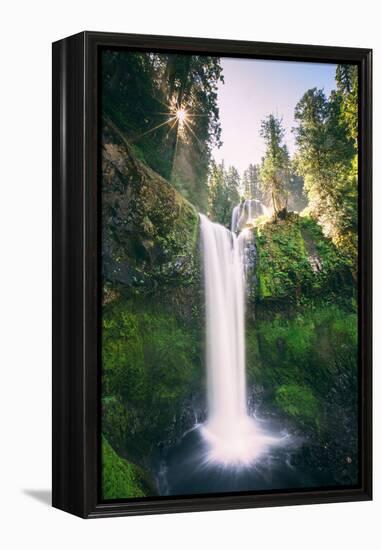 Sun Start at Panther Falls Columbia River Gorge, Washington-Vincent James-Framed Premier Image Canvas