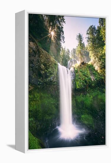 Sun Start at Panther Falls Columbia River Gorge, Washington-Vincent James-Framed Premier Image Canvas