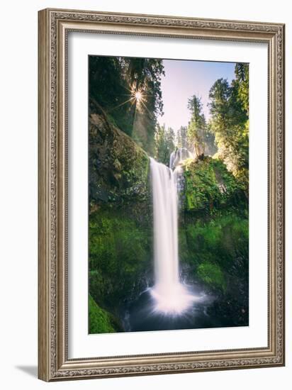 Sun Start at Panther Falls Columbia River Gorge, Washington-Vincent James-Framed Photographic Print