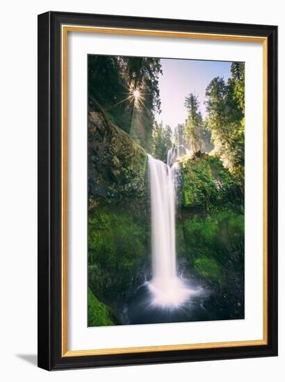 Sun Start at Panther Falls Columbia River Gorge, Washington-Vincent James-Framed Photographic Print