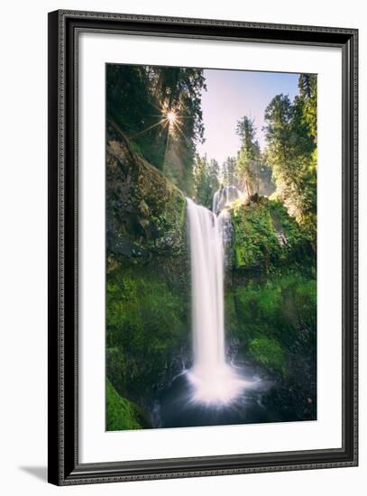 Sun Start at Panther Falls Columbia River Gorge, Washington-Vincent James-Framed Photographic Print