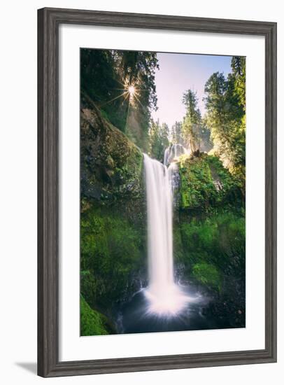 Sun Start at Panther Falls Columbia River Gorge, Washington-Vincent James-Framed Photographic Print