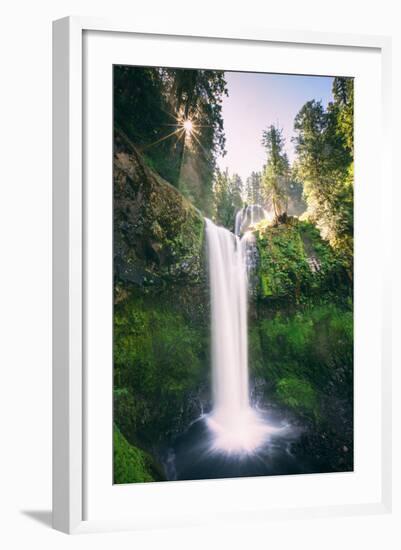 Sun Start at Panther Falls Columbia River Gorge, Washington-Vincent James-Framed Photographic Print