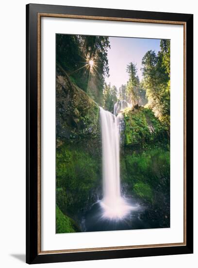 Sun Start at Panther Falls Columbia River Gorge, Washington-Vincent James-Framed Photographic Print