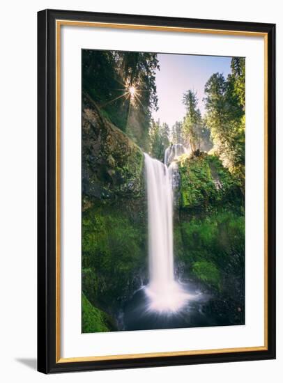 Sun Start at Panther Falls Columbia River Gorge, Washington-Vincent James-Framed Photographic Print