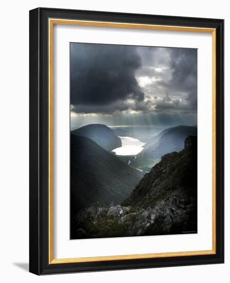 Sun Streaking on to River Valley-Tommy Martin-Framed Photographic Print