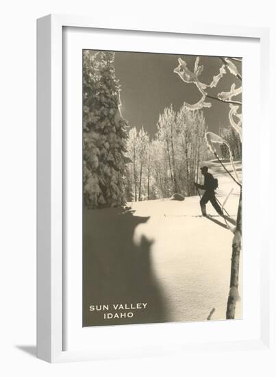 Sun Valley, Idaho, Cross Country Skier-null-Framed Art Print