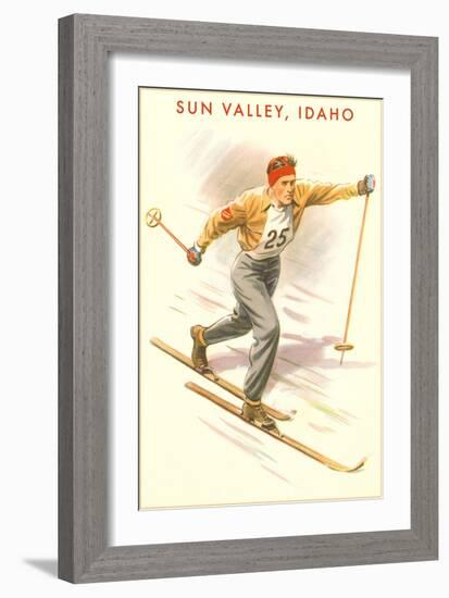 Sun Valley, Idaho, Cross Country Skier-null-Framed Art Print