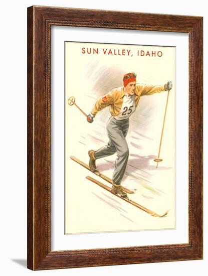 Sun Valley, Idaho, Cross Country Skier-null-Framed Art Print