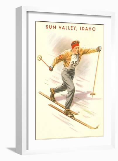 Sun Valley, Idaho, Cross Country Skier-null-Framed Art Print
